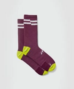 CHAUSSETTES MAAP EMBLEM BURGUNDY