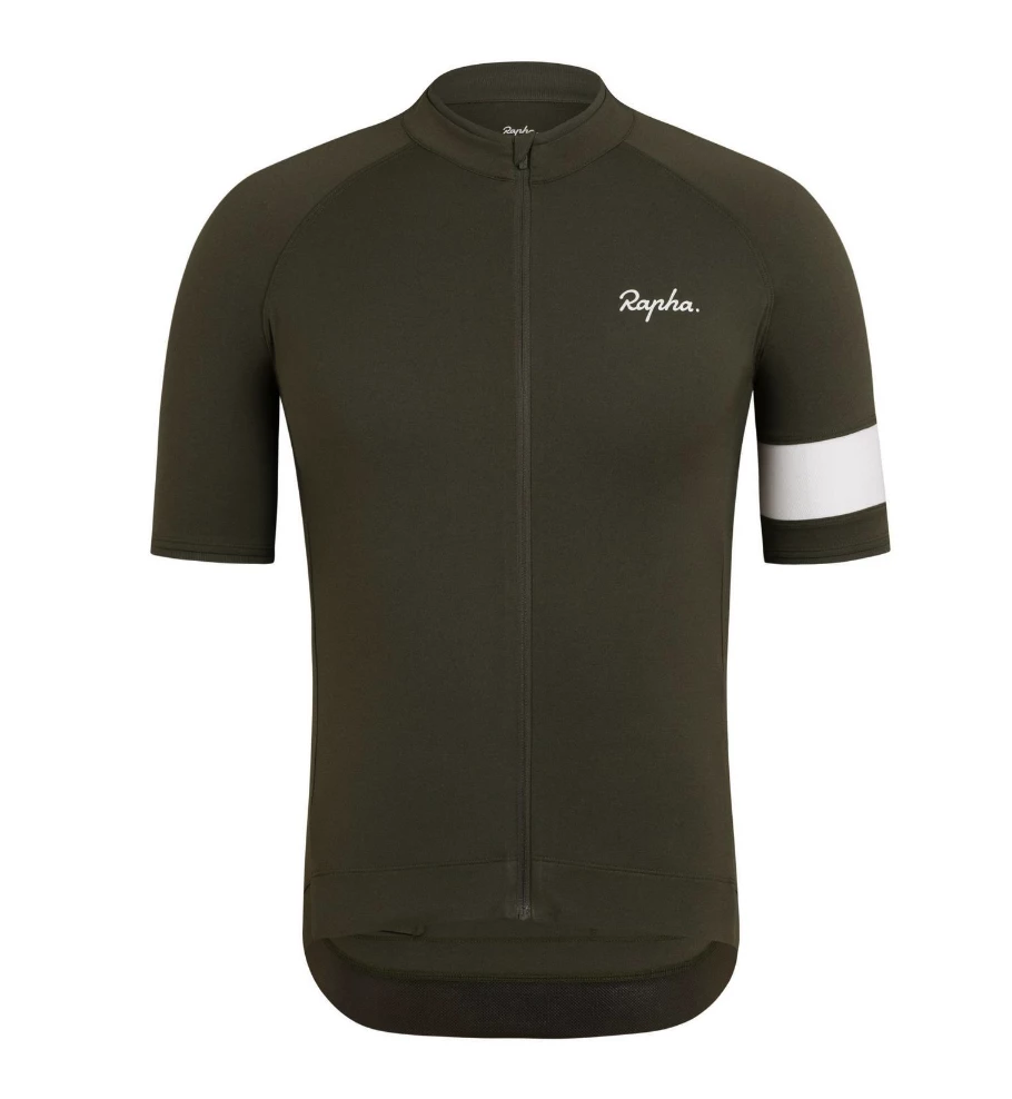 MAILLOT RAPHA CORE JERSEY DARK GREEN 3 MAILLOT RAPHA CORE JERSEY DARK GREEN