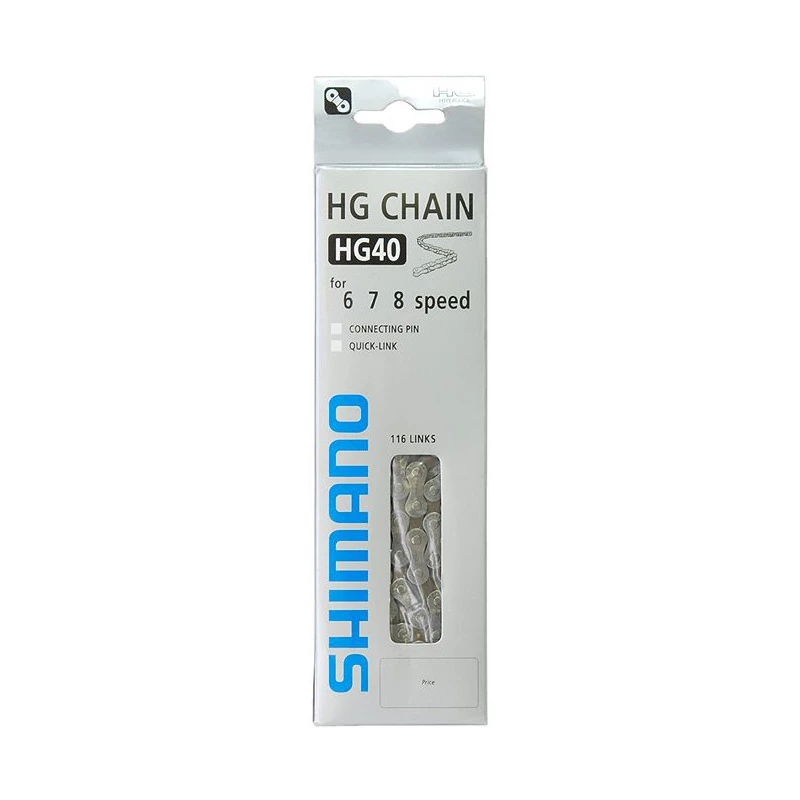 Shimano Chaine HG40 6/7/8 Vitesses 116 Maillons 4 Shimano Chaine HG40 6/7/8 Vitesses 116 Maillons – Image 2