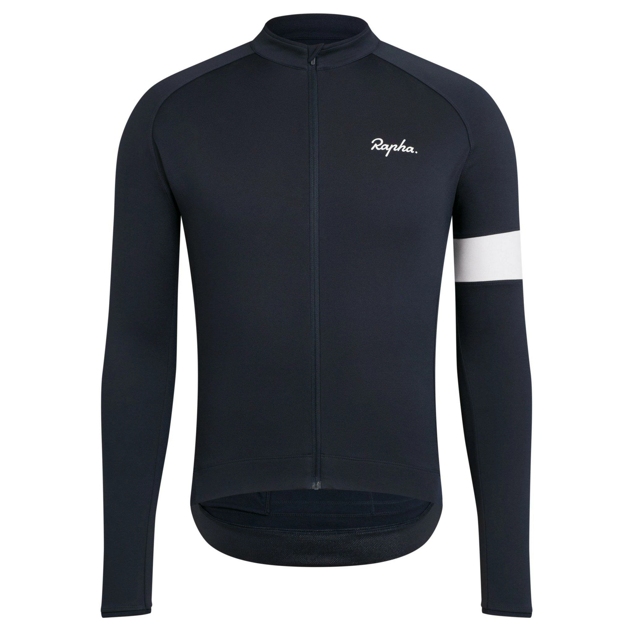 MAILLOT RAPHA CORE JERSEY LONG SLEEVE DARK NAVY 3 MAILLOT RAPHA CORE JERSEY LONG SLEEVE DARK NAVY