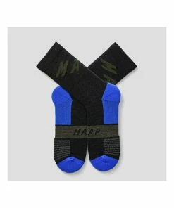CHAUSSETTES MAAP ALT ROAD MERINO LT BLACK/BLUE 7 CHAUSSETTES MAAP ALT ROAD MERINO LT BLACK/BLUE -Vélo Boutique maap altroad merino sock black