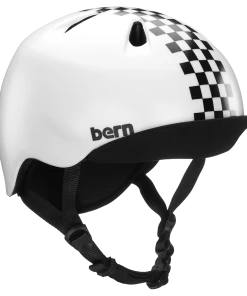 CASQUE BERN NINO BLACK CHECKERS