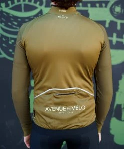 Maillot AVENUE DU VELO Manches Longues Green 9 Maillot AVENUE DU VELO Manches Longues Green -Vélo Boutique veste dos