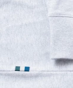 SWEAT CREW RAPHA LOGO 9 SWEAT CREW RAPHA LOGO -Vélo Boutique wsw02xx lms h2 21 womens logo sweatshirt light grey marle sailor blue detail 3 web 16x9 final